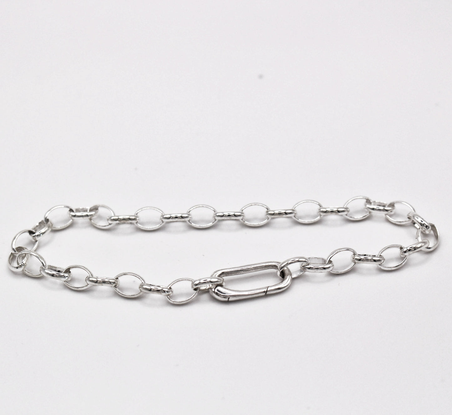 Personalized Silver Bracelet with Two Charms | Engraved Word & Initial Naturalesa