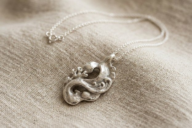 Raiz Organic Statement Silver Necklace