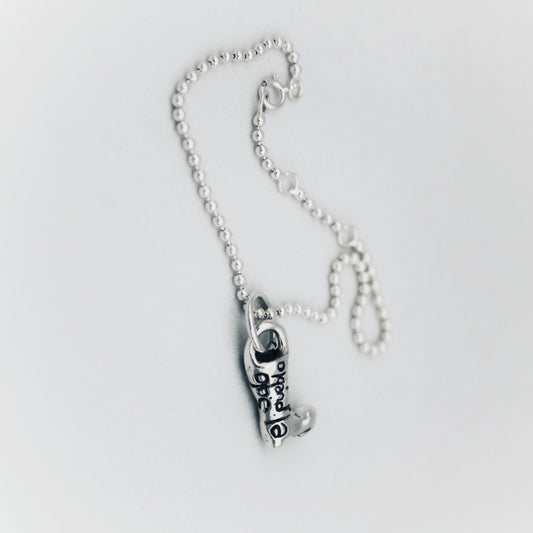 Pulsera Plata de Ley 925 con Colgante Solidario