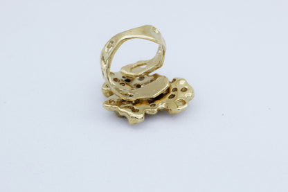 Raiz Ring Gold Plated Ocean inspired jewelry organic form contemporary statement jewelry 