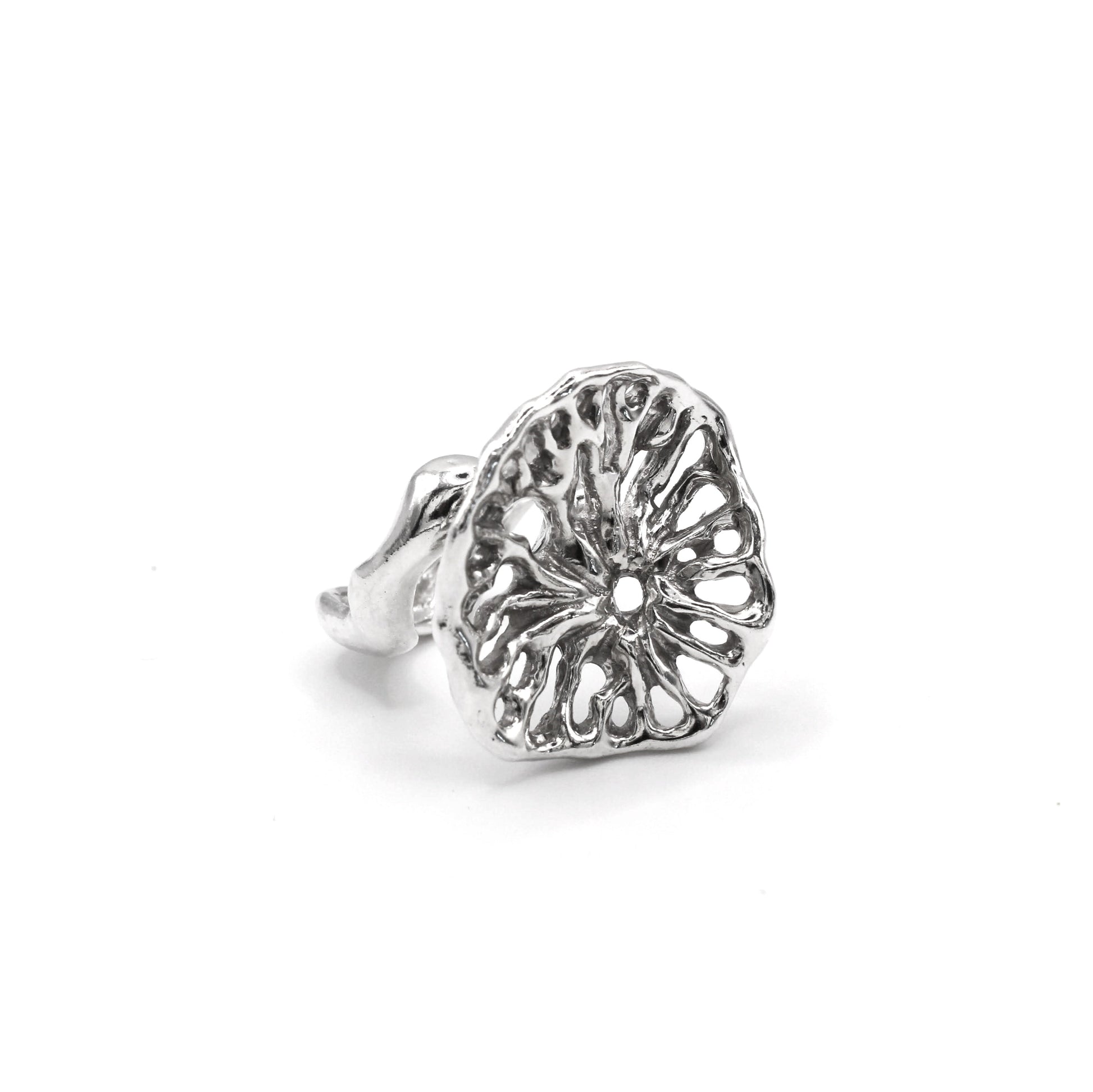 Flow silver ring, artisan sea inspired jewelry symbolizing transformation and resilience.
Anillo Flow en plata, joyería artesanal inspirada en el mar que simboliza transformación y resiliencia.