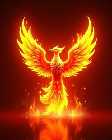 Phoenix-themed slot artwork